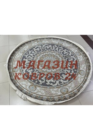 Иранский ковер Shahname 1500 145 Темно-серый круг